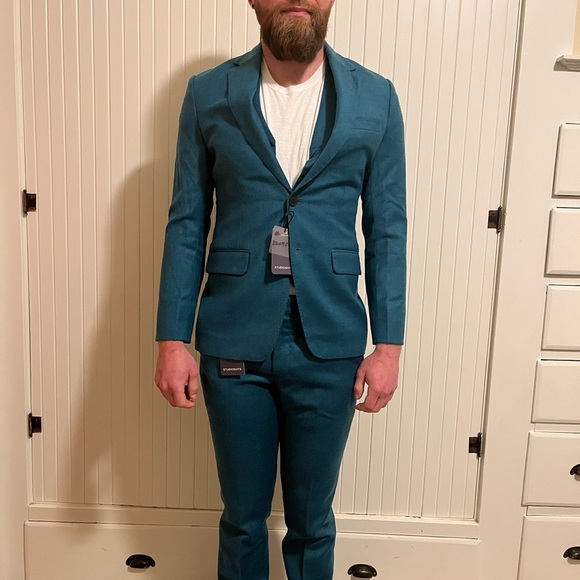 custom teal suit - Picture 2 of 3